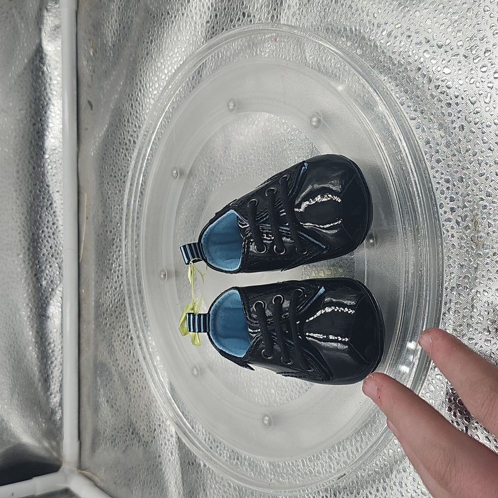 H Gerber Blue Insoled Good Looking Black Dress Shoes For Your Little Boy Sz 0 - Picture 7 of 12